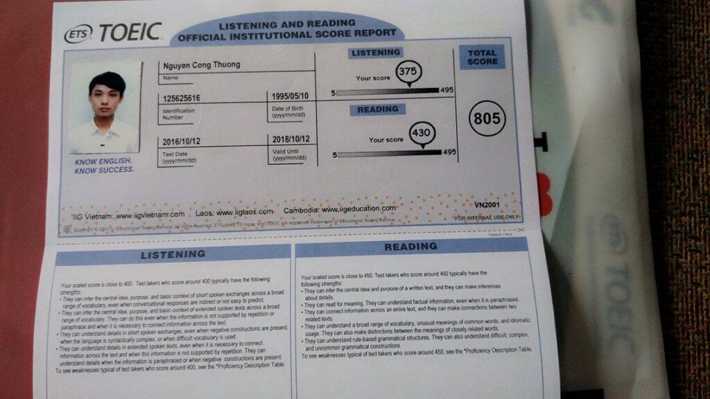 Obtain TOEIC Certificate Without Exams